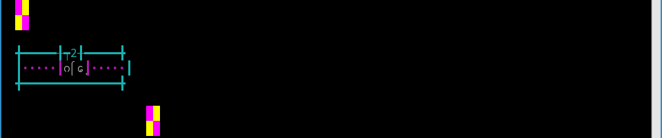 Terminal screenshot of the rendering discrepancy